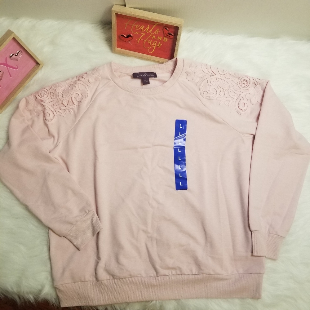This is a cute lace sweatshirt